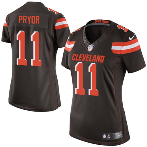 Women's Limited Terrelle Pryor Nike Jersey Brown Home - #11 NFL Cleveland Browns